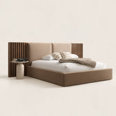 Harper Bed with Optional Acoustic Slatted Overhang Wings