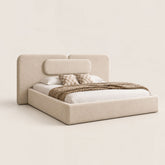 Langford Curve Extended Headboard Bed Frame