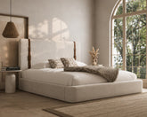 Nathaniel leather strap bed frame