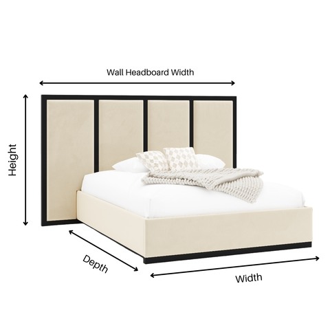Eden metal channelled bed frame