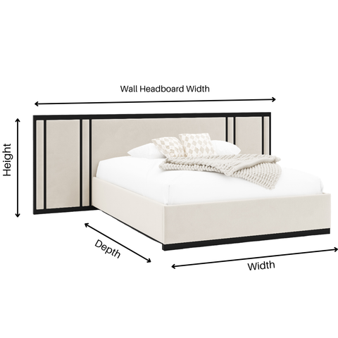 Quantum overhang panelled bed frame