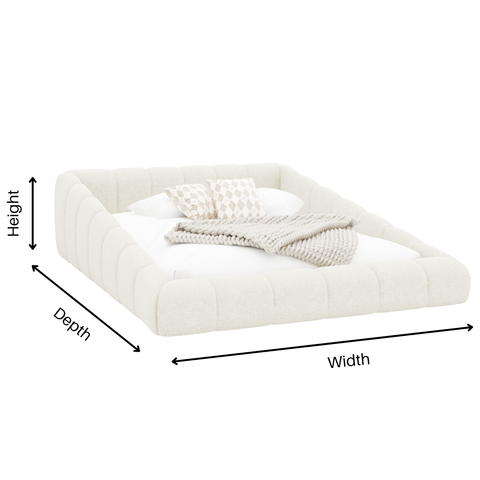 Zermatt slope cloud upholstered bed frame