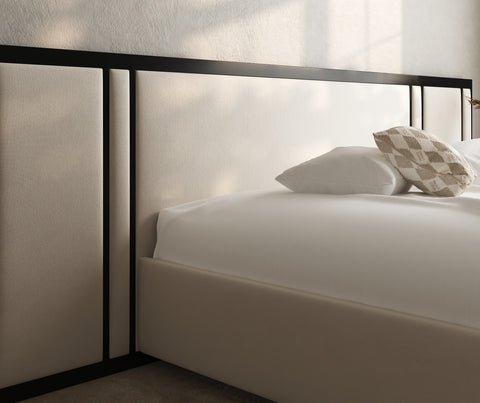 Quantum overhang panelled bed frame