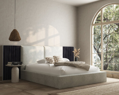 Harper Bed with Optional Acoustic Slatted Overhang Wings