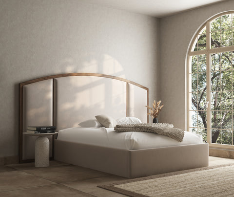 Meroni Curve Arch bed frame with overhangs