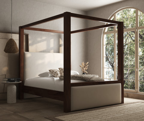 Ashbourne Metal & Wood 4 Poster Bed Frame