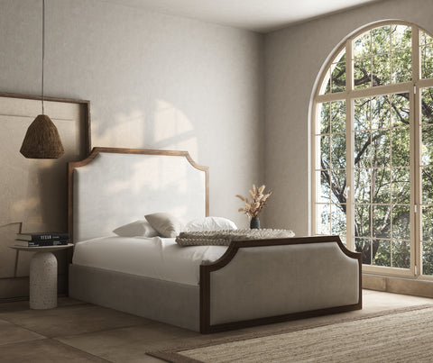 Rene art deco wooden bed frame