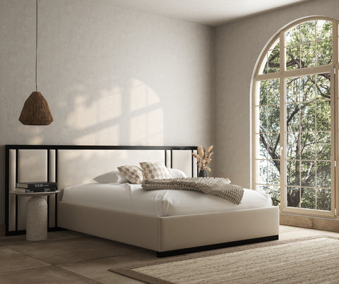 Quantum overhang panelled bed frame
