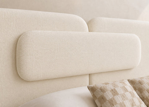 Langford Curve Extended Headboard Bed Frame
