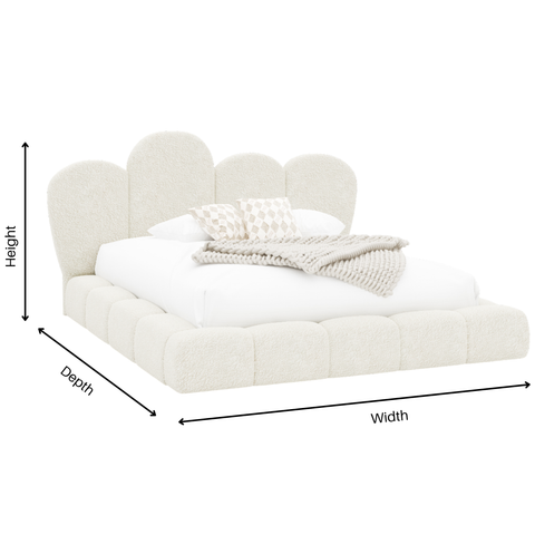 Versailles Curve Cloudsphere Lumar Bed Frame